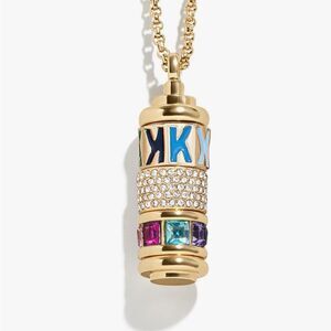 ✨ BaubleBar Initial Spinner Charm Necklace - Letter ‘K’, New With Tags